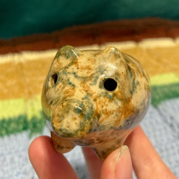 Vintage Piggy Bank Pig Knick Knack Small Pottery Handmade Crafty - Picture 4 of 16